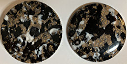 #BEADS0879 - Huge 39mm Round Goldstone Plastic Cabochon