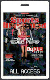 ##MUSICBP1263 -  Black Eyed Peas OTTO Sheet Laminate Pass from the 2011 Super Bowl Party