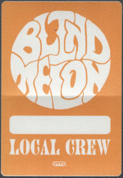 ##MUSICBP2132 - Rare Blind Melon OTTO Cloth Local Crew Pass from the 1993-94 Self Titled Tour