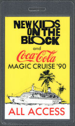 ##MUSICBP1672 - Rare New Kids on the Block OTTO Laminated All Access Pass from the 1990 Magic Cruise