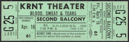 ##MUSICBPT0050 - 1971 Blood, Sweat & Tears Ticket from the KRNT Theater