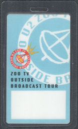 ##MUSICBP1936 - U2 Laminated Cloth OTTO Zoo TV Outside Broadcast Tour Backstage Pass 1992