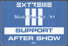 ##MUSICBP1960 - Extreme OTTO Cloth After Show Support Pass from the 1993 III Sides to Every Story Tour