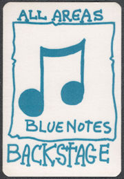 ##MUSICBP1325  - Blue Notes OTTO Cloth Backstage All Areas Pass from the Neil Young 1988 This Note's For You Tour