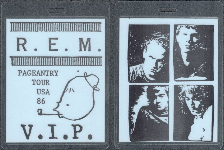 ##MUSICBP1664 - Rare R.E.M. OTTO Laminated VIP Pass from the 1986 Pageantry Tour