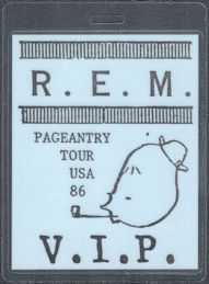 ##MUSICBP1664 - Rare R.E.M. OTTO Laminated VIP Pass from the 1986 Pageantry Tour