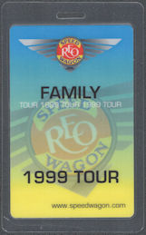 ##MUSICBP2033 - REO Speedwagon Laminated OTTO Backstage Pass from the "1999 Tour"