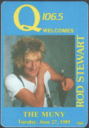 ##MUSICBP1666 - Rod Stewart OTTO Cloth Radio Backstage Pass from the 1989 Out of Order Tour