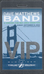 ##MUSICBP1900 - 2004 Dave Matthews OTTO Laminated Backstage Pass from the Bay Area Charities Concert
