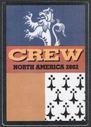 ##MUSICBP1294 - Bob Dylan OTTO Cloth Crew Backstage Pass from the 2002 North America Tour 
