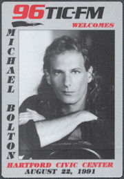 ##MUSICBP1607  - Michael Bolton OTTO Cloth Radio Pass from the 1991 Time, Love, and Tenderness Tour