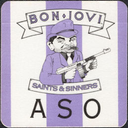 ##MUSICBP0121 - Bon Jovi OTTO Cloth Backstage pass from 1988/89 Saints & Sinners Tour