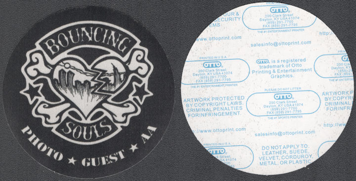 ##MUSICBP2141 - Rare Bouncing Souls OTTO Cloth Photo/Guest Pass from the 2001 How I Spent My Summer Vacation Tour