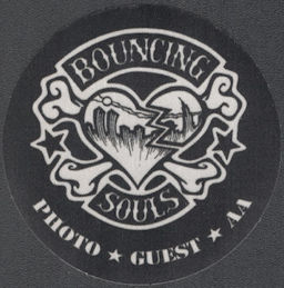 ##MUSICBP2141 - Rare Bouncing Souls OTTO Cloth Photo/Guest Pass from the 2001 How I Spent My Summer Vacation Tour