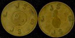 #MS074 - JS Brass Bowling Token