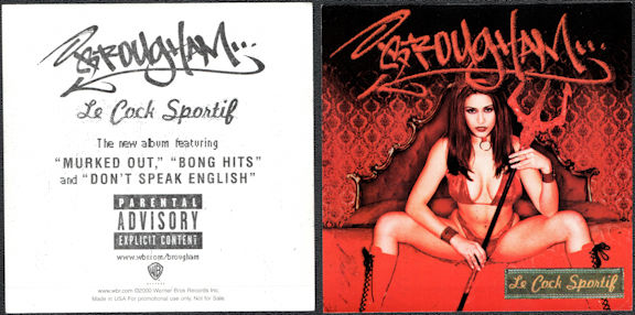 ##MUSICBP0781  - Group of 3 Promotional Stickers from the 2000 Brougham Le Cock Sportif Album