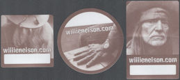 ##MUSICBP2026 - 3 Different Sepia Colored Willie Nelson OTTO Backstage Pass from the Spirit Tour in 1996
