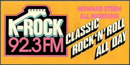 ##MUSICBQ0193 - Howard Stern K-Rock 92.3 FM Bumper Sticker - Bruce Springsteen