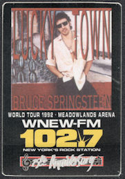 ##MUSICBP1270  - 1992 Bruce Springsteen Radio Promo OTTO Backstage Pass - WNEW 102.7 - Lucky Town