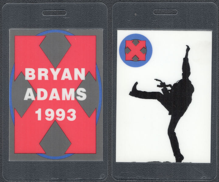 ##MUSICBP1967 - Bryan Adams OTTO Laminated Backstage Pass from the 1992-93 Waking Up the Neighbors Tour