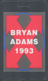 ##MUSICBP1967 - Bryan Adams OTTO Laminated Backstage Pass from the 1992-93 Waking Up the Neighbors Tour