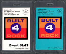 ##MUSICBP0144 - Pair of Laminated OTTO 1995 Rock Hall of Fame Opening Backstage Passes - Bruce Springsteen, Allman Brothers, etc.