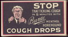 #CS162 - Full box of Bunte Cough Drops Dated 1912
