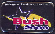 #PL196 - Rectangular George W. Bush for President Pinback