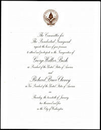 #PL087 - George Walker Bush/Richard Bruce Cheney Inauguration Invitation