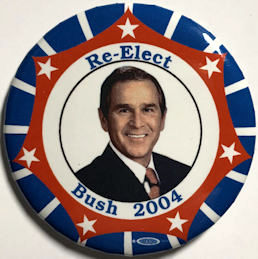 #PL387 - Different Re-Elect Bush 2004 Pinback Picturing George