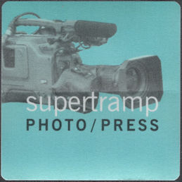 ##MUSICBP1990 - Supertramp OTTO Backstage Photo/Press Pass from the 2002 One More for the Road Tour 