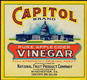 #ZBOT068- Capitol Vinegar Bottle Label
