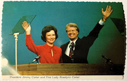 #PL386 - 1977 Jimmy and Rosalynn Carter Postcard from the Inauguration
