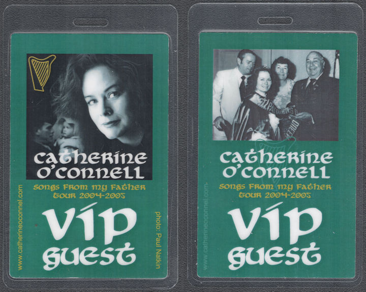 ##MUSICBP2171  - Catherine O'Connell OTTO Laminated VIP Pass from the 2004-05 Songs From My Father Tour