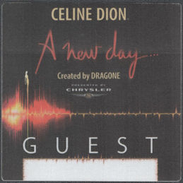 ##MUSICBP2016 - Celine Dion OTTO Cloth Guest Pass from the 2002 A New Day Show