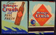#TM072 - Full Book of  front cover striker Orange Crush Matches with Crushy