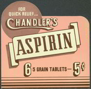 #SIGN057 - Chandler's Aspirin Counter Display Sign