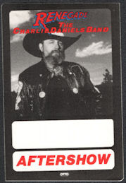 ##MUSICBP0961 - Charlie Daniels Band OTTO Cloth Backstage Pass from the 1991 Renegade Tour