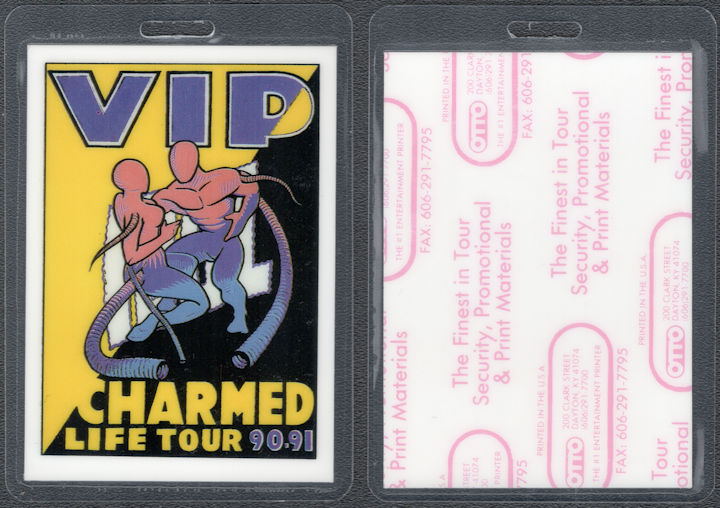 ##MUSICBP1978 - Billy Idol Laminated OTTO VIP Pass From the 1990-91 Charmed Life Tour