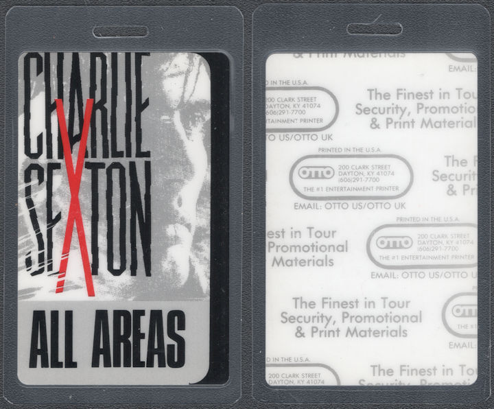 ##MUSICBP2158 - Rare Charlie Sexton OTTO Laminated All Areas Pass from the 1989 Charlie Sexton Tour