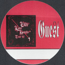 ##MUSICBP1870  - Cher OTTO Cloth Guest Pass from the 1992 Love Hurts Tour