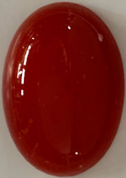 #BEADS0912 - Large 25mm Opaque Cherry Red Glass...