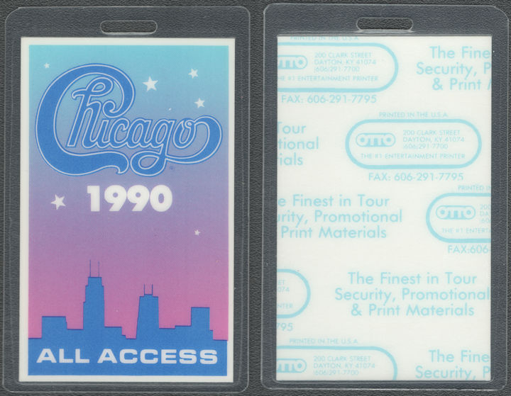 ##MUSICBP2163 - Very Rare Chicago OTTO All Access Pass from the 1990 Tour