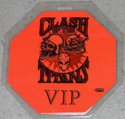 ##MUSICBP1429 - 1990 Clash of the Titans OTTO Laminated VIP Backstage Pass - Megadeth, Slayer, Alice in Chains, Anthrax