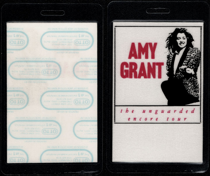 ##MUSICBP0444 - 1985 Amy Grant Laminated Cloth Backstage Pass from the 1985 "Unguarded Encore" Tour