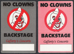 ##MUSICBP1215 -  Pair of Van Halen No Clowns OTTO Cloth Backstage Pass from the Balance Tour