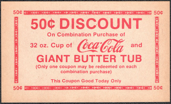 #CC369 - Group of Four 50¢ Discount Coca Cola Theater Coke Coupons