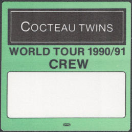 ##MUSICBP2173 - Rare Cocteau Twin OTTO Cloth Crew Pass from the 1990/91 Tour