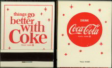 #CC072 - Unused Coca Cola Front Cover Striker Matches - Snowflake Design