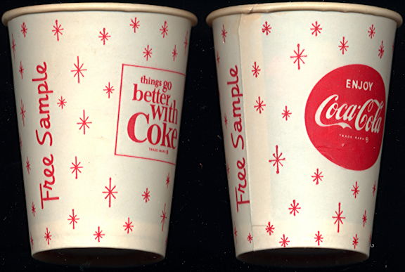 #CC075 - Coca Cola Snowflake Design Free Sample Cup